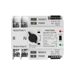 Comutator inteliget pentru PV WiFi eWeLink 2P 125A AC 230V ATS cu alimentare dublă, selector automat de transfer